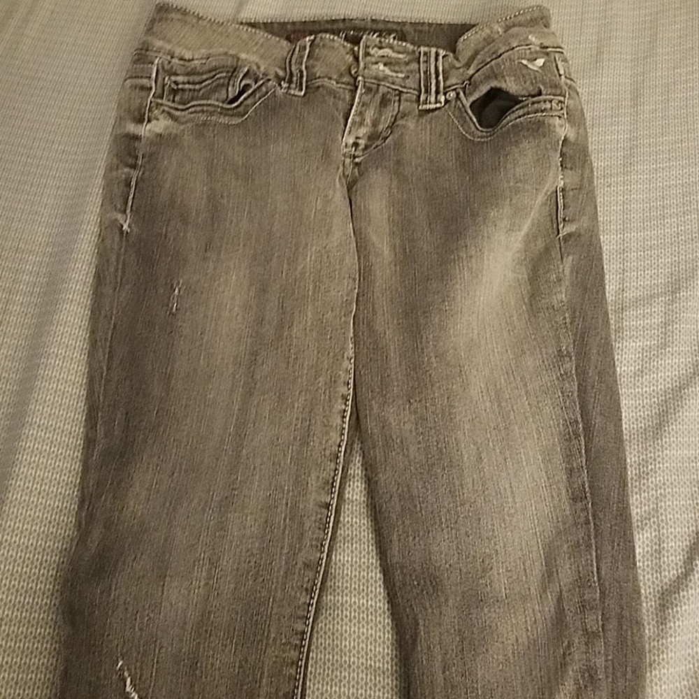 Gray juniors skinny jeans